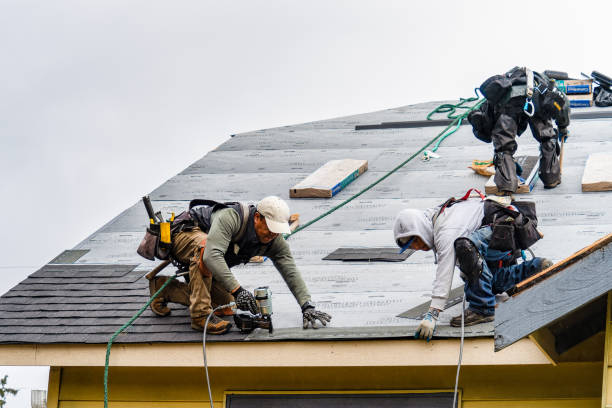 Professional Gutter Installation technician working in Nassau, NY